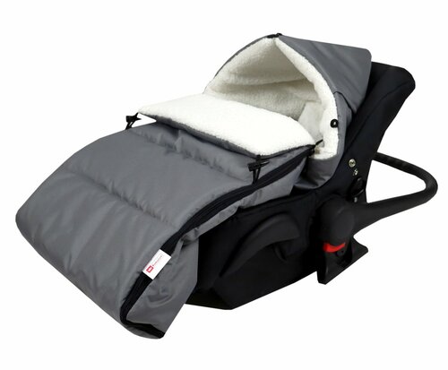 Fusak K4 bouclé - šedá