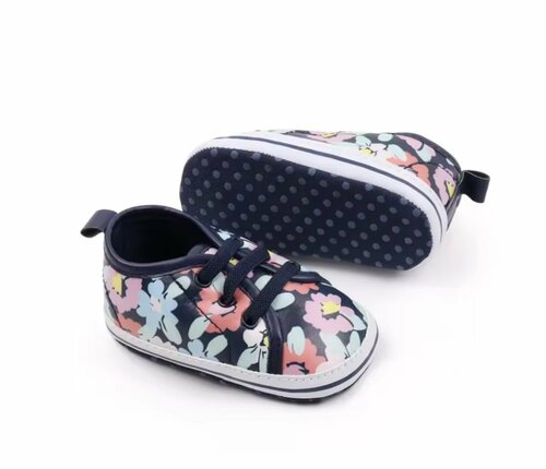 Capáčky 0-6 měsíců / BHX3075-1 / tmavě modrá s květy