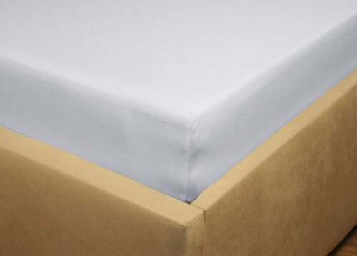 Jersey prostěradlo LUX s gumkou 180/200 cm - bílá