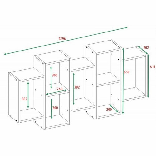 Police závěsná - Helios dub sonoma