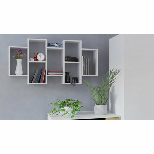 Police závěsná Helios - bílá