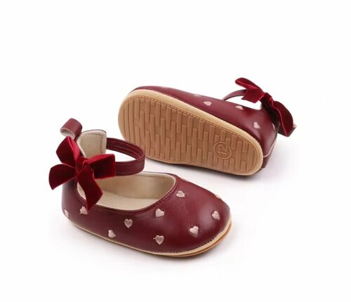 Capáčky 0-6 měsíců - BJZ3213-2 / bordó se srdíčky