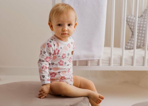 Kojenecké bavlněné body Hibiscus