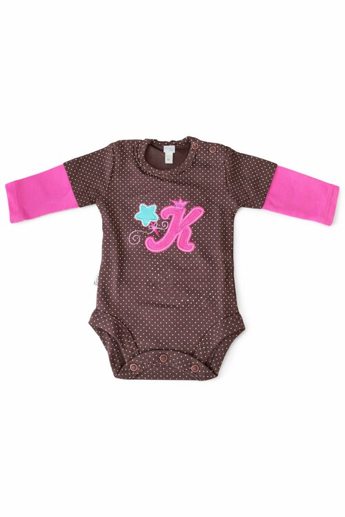 Kojenecké bavlněné body -hnědé 62