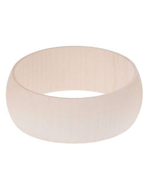 Dřevěný náramek oblý - šířka 3 cm