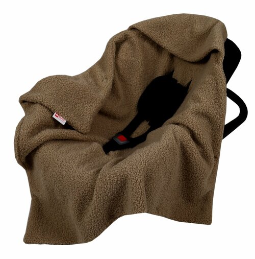 Zavinovací deka do autosedačky - hnědá