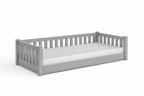 3v1 Rostoucí postel Montessori Lora šedá 90/200 cm + rošt ZDARMA