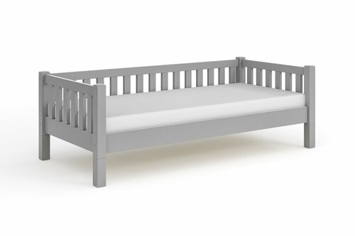 3v1 Rostoucí postel Montessori Lora šedá 90/200 cm + rošt ZDARMA