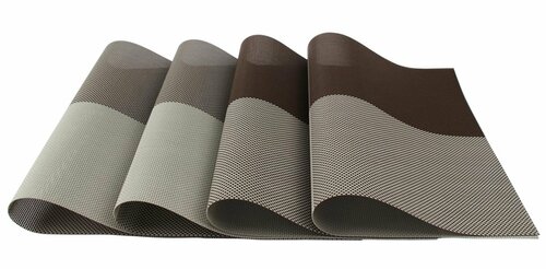 Prostírání pletené PVC 1 kus - kříž - hnědá