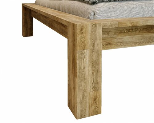 Postel Aalborg 160x200 cm masiv dub - rustical + rošt ZDARMA