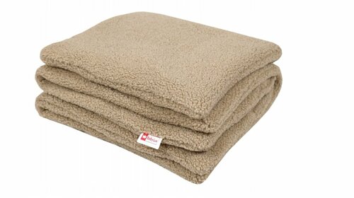 Set polštář a deka do kočárku z bouclé - béžová