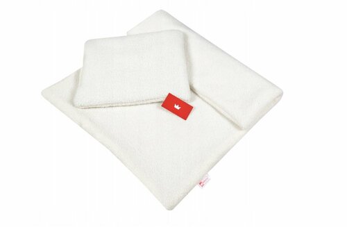 Set polštář a deka do kočárku z bouclé - ecru