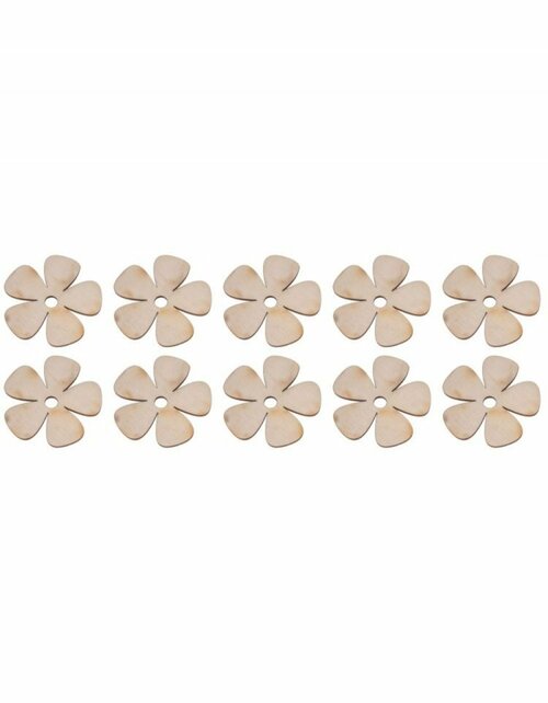 Dekorační sada 10KS KVĚTINEK - 4x4 cm