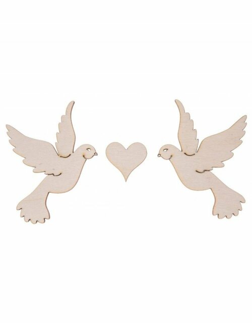 Dřevěná dekorace - Hrdličky