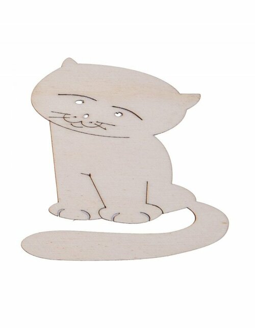 Dětská dřevěná dekorace - Koťátko