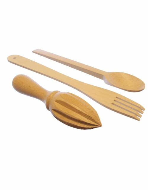 Dřevěná vidlička se třemi hroty velká