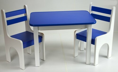 Stůl a dvě židličky K1 modrá