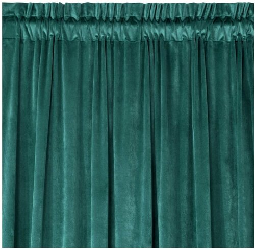 Závěs Velvet 140/250 cm s gumkou - tmavě zelená