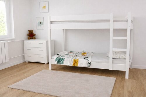 Patrová postel Gino 90x200 cm + rošty ZDARMA - bílá