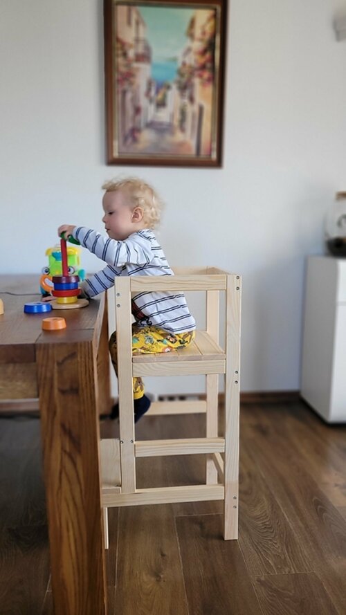 Dřevěná učící věž pro děti - 3v1 