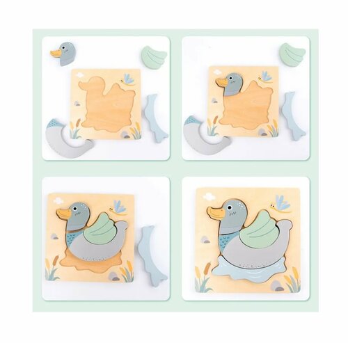 Dětská dřevěná vkládačka - kravička