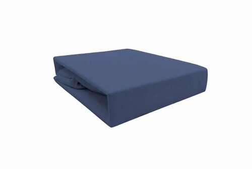 Jersey prostěradlo LUX s gumkou 90/200 cm - navy