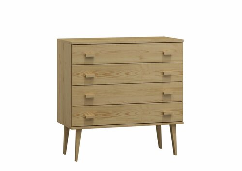 Komoda z masivu borovice Nord K1/4S 99/92/42 cm / přírodní