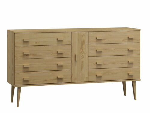 Komoda z masivu borovice Nord K4/4S 175/92/42 cm / přírodní