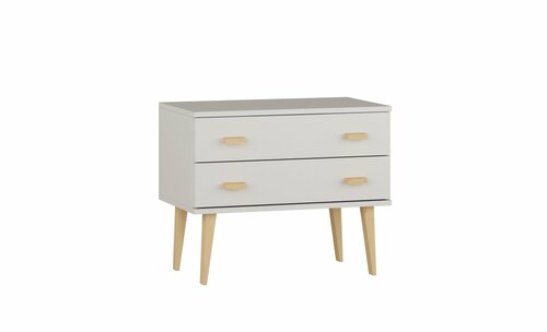 Komoda z masivu borovice Nord K1/2S 99/58,5/42 cm / bílá
