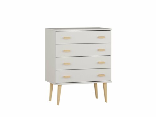 Komoda z masivu borovice Nord K1/4S 99/92/42 cm / bílá