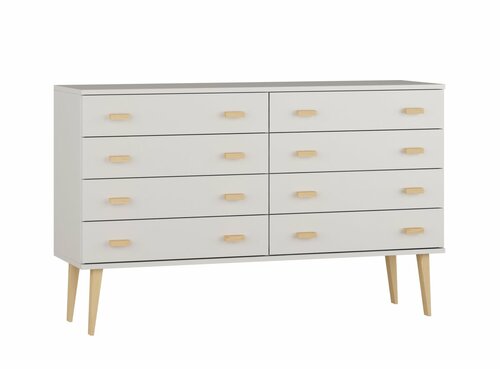 Komoda z masivu borovice Nord K2/4S 175/92/42 cm / bílá