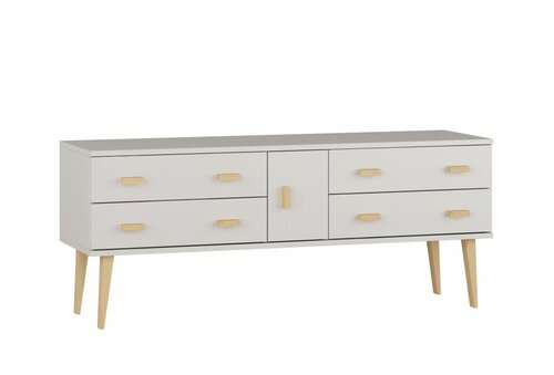 Komoda z masivu borovice Nord K4/2S 155/58,5/42 cm / přírodní