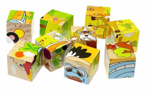 Dřevěné kostky safari