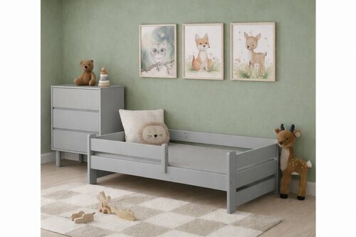 Postel Kouba 160x80 cm šedá + rošt ZDARMA