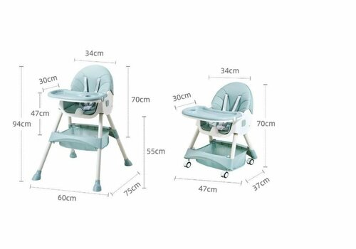 Krmící židlička Sally 3v1 + kolečka zdarma