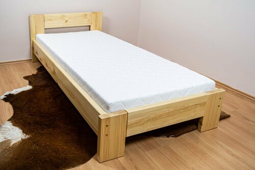 Postel Káťa z masivu borovice 4 cm - 90x200 cm + rošt ZDARMA