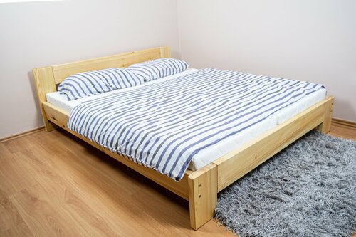 Postel Káťa z masivu borovice 4 cm - 140x200 cm + rošt ZDARMA