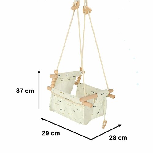 Dětská dřevěná závěsná houpačka