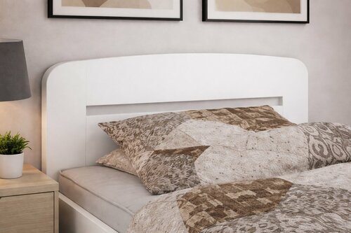 Postel z masivu borovice Petra 90x200 cm bílá + rošt ZDARMA