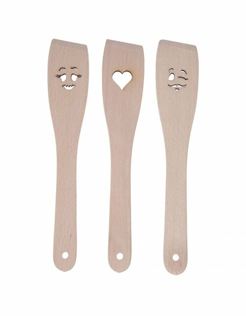 Dřevěná kuchyňská obracečka 30 cm úsměv 1