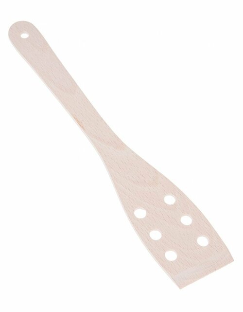 Dřevěná kuchyňská obracečka s otvory