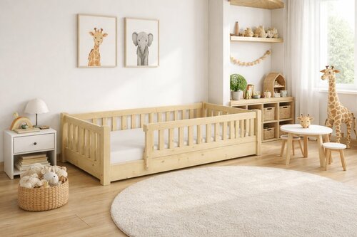 3v1 Rostoucí postel Montessori Lora 90/200 cm + rošt ZDARMA