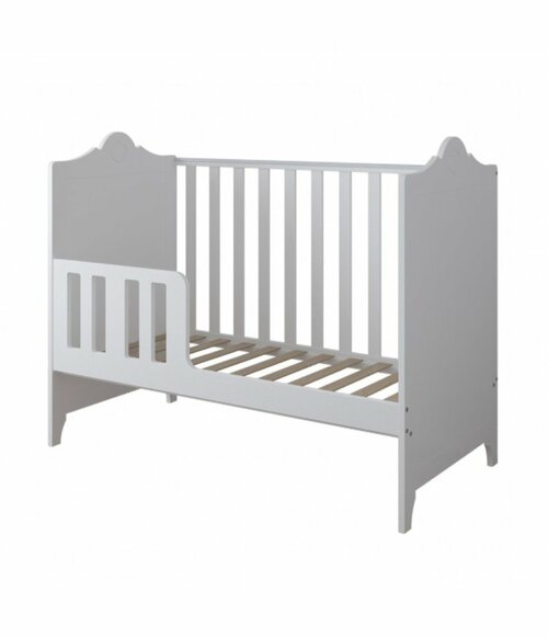 Postýlka 120/60 cm Gilda - bílá - 2v1 