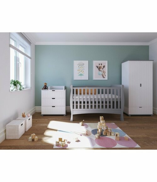 Postýlka 140/70 cm Margit - šedá - 3v1 