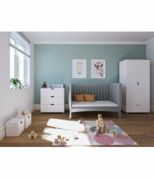 Postýlka 140/70 cm Margit - šedá - 3v1 