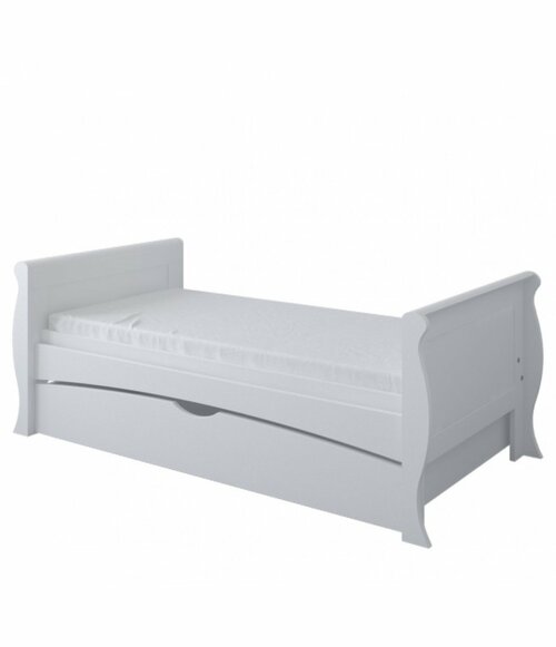 Postýlka 140/70 cm Margit - bílá - 3v1 se šuplíkem