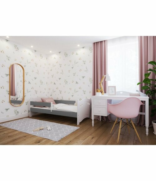 Postel Elisa 160/80 cm - bílá/ šedá 