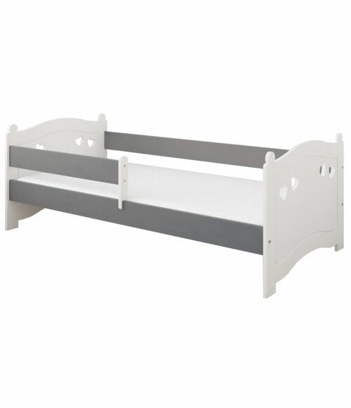 Postel Elisa 160/80 cm - bílá/ šedá 