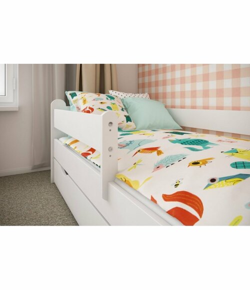 Postel Ronda 180/80 cm - bílá + šuplík 