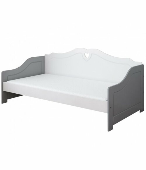 Postel Zina 180/80 cm - šedá/ bílá
